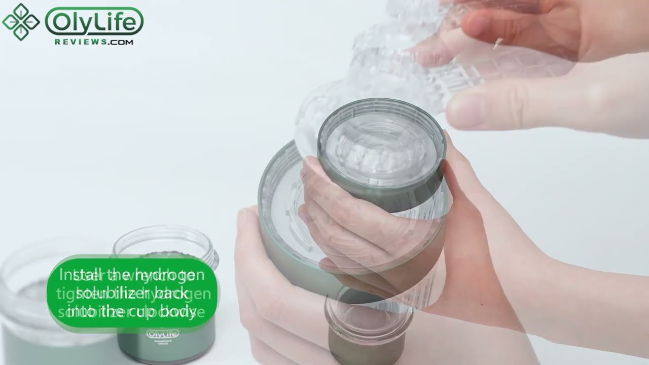 OlyLIFE H+ Bar [Assembly and User Guide] Hydrogen Water Bottle
